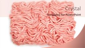  Presentation with chicken - Presentation theme featuring fresh-minced-chicken-isolated and a coral colored foreground
