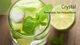  Presentation with cocktail - Amazing presentation theme having fresh mojito cocktail backdrop and a yellow colored foreground