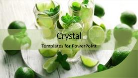  Presentation with lemon lime - PPT layouts consisting of fresh mojito drinks with lime background and a  colored foreground