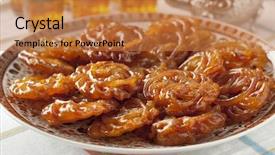  Presentation with ramadan - Cool new PPT theme with fresh moroccan chebakia on a dish made for ramadan backdrop and a coral colored foreground