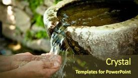  Presentation with spring water - Audience pleasing slide deck consisting of fresh mountain spring water backdrop and a tawny brown colored foreground