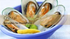  Presentation with lemon - Cool new theme with fresh-mussels-with-a-slice backdrop and a yellow colored foreground