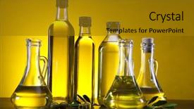  Presentation with agriculture olive oil - Beautiful PPT theme featuring fresh olives olive oil fresh backdrop and a gold colored foreground