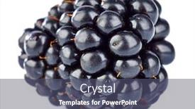  Presentation with blackberry - PPT layouts with fresh-one-berry-blackberry-side background and a ocean colored foreground