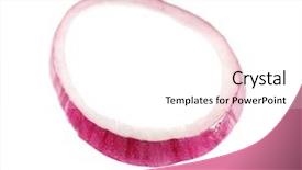  Presentation with onion - PPT layouts featuring fresh onion slice on white background and a white colored foreground