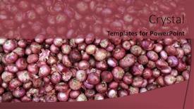  Presentation with market - Slides enhanced with fresh-onions-at-a-street background and a violet colored foreground