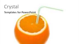  Presentation with orange fruit - Amazing theme having fresh-orange-fruit-isolation backdrop and a white colored foreground