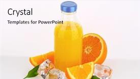  Presentation with lid - Slide deck having glass bowl with blue background and a pink colored foreground