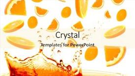  Presentation with fresh water - Slides consisting of fresh orange jumping into water with a splash background and a blonde colored foreground