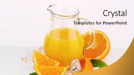  Presentation with ice frozen - Presentation theme featuring fresh oranges and frozen background and a pink colored foreground