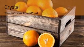  Presentation with drone pour la détéction des oranges - Cool new slide deck with fresh oranges in a crate backdrop and a  colored foreground