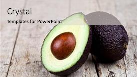  Presentation with avocado - Amazing presentation theme having fresh organic avocado halves backdrop and a light gray colored foreground