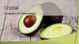  Presentation with fresh avocado - Amazing presentation theme having fresh organic avocado on old backdrop and a light gray colored foreground