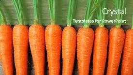  Presentation with carrots - Beautiful slide deck featuring fresh organic carrots on wooden table closeup backdrop and a tawny brown colored foreground