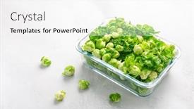  Presentation with brussels - Theme featuring fresh-organic-green-brussels-sprouts background and a white colored foreground
