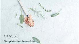  Presentation with herbs - Slide set enhanced with fresh-organic-herbs-and-himalayan background and a sky blue colored foreground