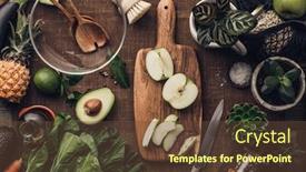  Presentation with salad - PPT layouts consisting of fresh-organic-ingredients-for-salad background and a tawny brown colored foreground