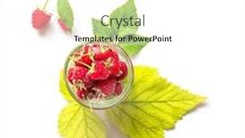  Presentation with eat - Slide deck consisting of fresh-organic-raw-raspberries background and a  colored foreground