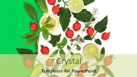  Presentation with green fresh food - Presentation having fresh-organic-salad-vegetables background and a soft green colored foreground
