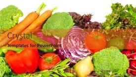  Presentation with organic - Amazing PPT layouts having fresh-organic-vegetables-isolated-white backdrop and a gold colored foreground