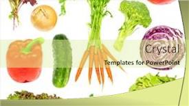  Presentation with organic - PPT theme consisting of fresh-organic-vegetables-set-isolated background and a blonde colored foreground