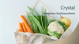  Presentation with organic waste - Presentation theme having fresh organic vegetables background and a sky blue colored foreground