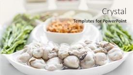  Presentation with oyster - Cool new slides with fresh-oyster-serve-with-assorted backdrop and a lemonade colored foreground