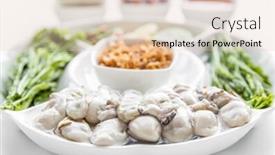  Presentation with oyster - Theme with fresh-oyster-serve-with-assorted background and a lemonade colored foreground