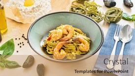  Presentation with pasta restaurant - Presentation theme consisting of fresh-pasta-in-the-italian background and a coral colored foreground