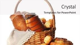  Presentation with pastries - Cool new presentation theme with fresh pastries in wicker backdrop and a white colored foreground