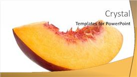  Presentation with organic - Colorful slide set enhanced with fresh-peach-isolated-organic-nectarine backdrop and a white colored foreground
