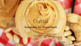  Presentation with peanut butter - Cool new PPT theme with fresh-peanut-butter-in-jar backdrop and a yellow colored foreground