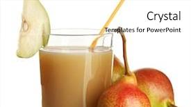 Presentation with pear - Amazing PPT layouts having fresh pear juice with fruit isolated on white backdrop and a white colored foreground