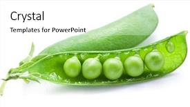  Presentation with peas - Presentation theme enhanced with isolated on a white background background and a white colored foreground