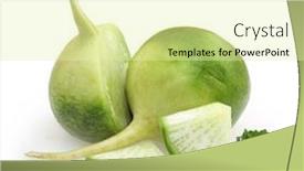  Presentation with ginseng - Colorful presentation design enhanced with fresh-peruvian-ginseng-or-maca backdrop and a blonde colored foreground