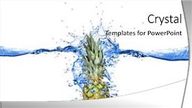  Presentation with fresh water - PPT theme consisting of  background and a  colored foreground
