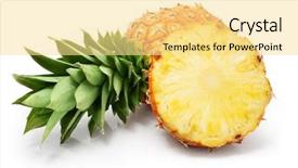  Presentation with guava fruits fresh green fruit - PPT layouts with fresh pineapple fruits with cut background and a blonde colored foreground