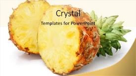  Presentation with guava fruits fresh green fruit - Theme enhanced with fresh pineapple fruits with cut background and a blonde colored foreground