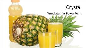  Presentation with pineapple - Slide deck featuring ripe pineapple on white background and a white colored foreground
