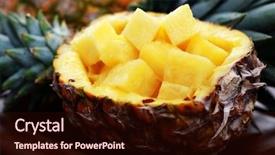  Presentation with pineapple - Slides enhanced with fresh pineapple ready to eat background and a wine colored foreground