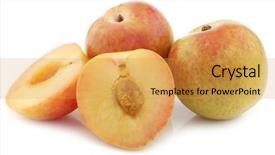  Presentation with fresh cut fruits vegetables - Cool new PPT layouts with fresh pluots prunus salicina x backdrop and a  colored foreground