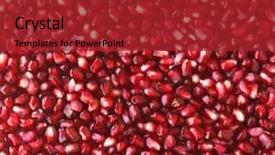  Presentation with pomegranate - Slides with fresh pomegranate seeds for food background and a crimson colored foreground