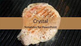  Presentation with grilled - Cool new presentation with fresh pork chops being grilled backdrop and a coral colored foreground