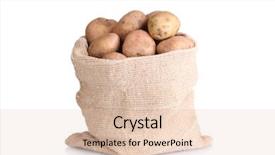  Presentation with bag - Beautiful PPT layouts featuring fresh potatoes in the bag backdrop and a lemonade colored foreground