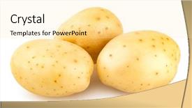  Presentation with fresh water splash green apple isolated white - Slide deck enhanced with fresh potatoes isolated on white background and a blonde colored foreground