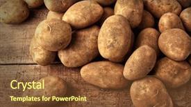  Presentation with rustic - PPT layouts enhanced with fresh potatoes on rustic wooden background and a tawny brown colored foreground