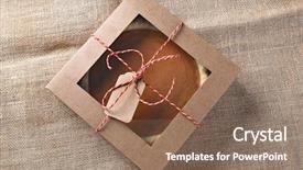  Presentation with bakery pie - Amazing PPT theme having fresh pumpkin pie backdrop and a violet colored foreground