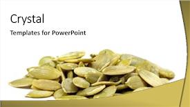  Presentation with pumpkin seeds - Slide deck featuring fresh pumpkin seeds isolated on a white background and a white colored foreground