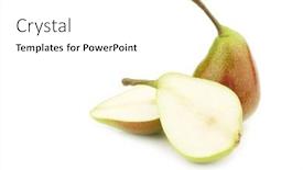  Presentation with pear - Theme consisting of fresh-qtee-pear background and a white colored foreground