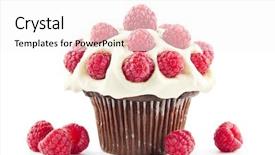  Presentation with cupcake - Amazing presentation design having view of a white car from the shelter house sitting on a wall backdrop and a light gray colored foreground